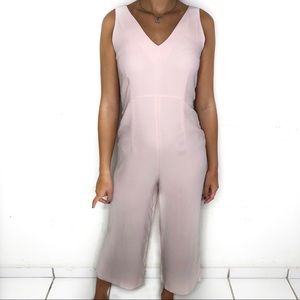 NWT Massimo Dutti V-Neck Pink Jumpsuit